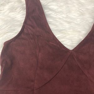Cute Derek heart suede sleeveless dress
